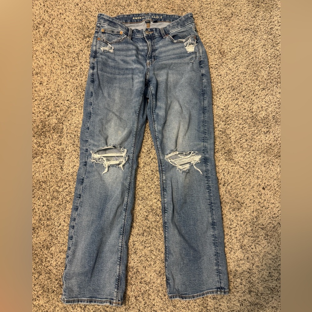 American eagle.  Womens jeans.  Worn twice.  Curvy straight.